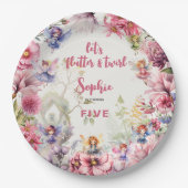 Blumengarten Kindergeburtstag Pappteller (Vorderseite)