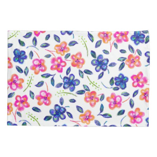 Blumengarten Kissenbezug (Rückseite-Links)