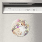 Blumengarten Kitty | ABSTRAKT | Wasserfarbe Magnet (In Situ (Geschirrspüler))