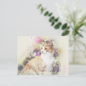 Blumengarten Kitty | ABSTRAKT | Wasserfarbe Postkarte (Stehend Vorderseite)
