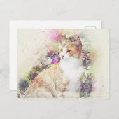 Blumengarten Kitty | ABSTRAKT | Wasserfarbe Postkarte (Vorne/Hinten)