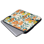 Blumengarten. Kleine Niedliche Florale und Zweigst Laptopschutzhülle (Vorne Knopf)