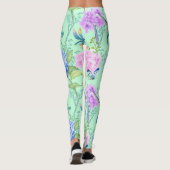 Blumengarten-Kolibri-Libellen-Schmetterling Leggings (Rückseite)