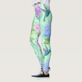 Blumengarten-Kolibri-Libellen-Schmetterling Leggings (Links)