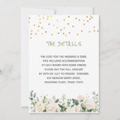 Blumengarten, Konfetti Bachelorette Wochenende Einladung (Rückseite)