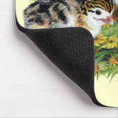 Blumengarten Küken Mousepad (Ecke)