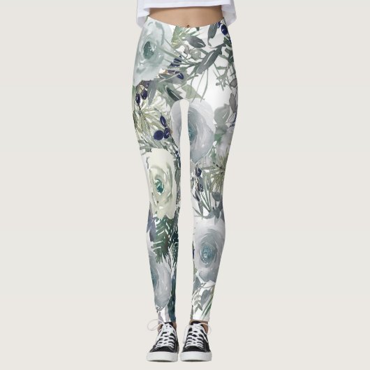 Blumengarten Kunst Leggings (Vorderseite)