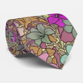 Blumengarten Lavendel Aquamarines Blumenmuster Krawatte (Gerollt)