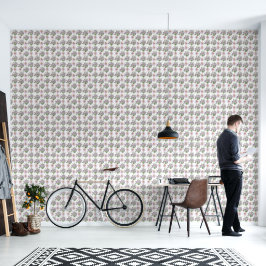 Blumengarten-Lavendel-Muster Tapete – Botanisch