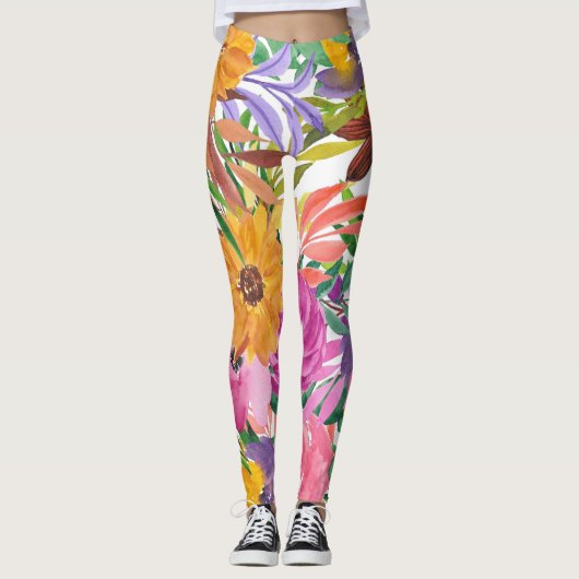 Blumengarten Leggings (Vorderseite)