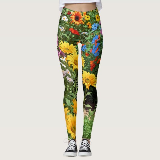 Blumengarten Leggings (Vorderseite)