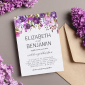Blumengarten Lila Violet Lavender Lilac Wedding Einladung