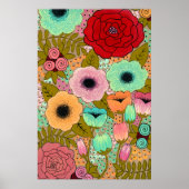 Blumengarten Malerei Poster Kunst (Vorne)