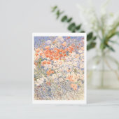 Blumengarten Malerei Postkarte (Stehend Vorderseite)