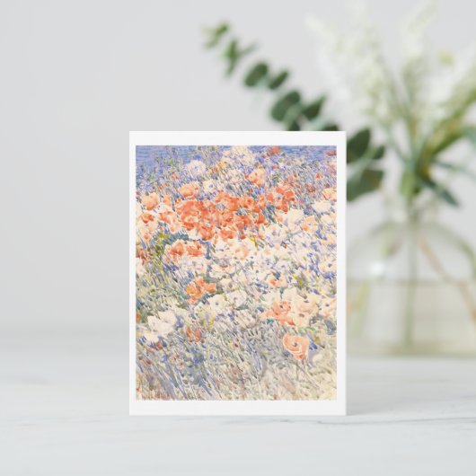 Blumengarten Malerei Postkarte (Stehend Vorderseite)