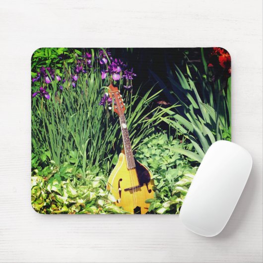 Blumengarten Mandolin und Iris Mousepad (Mit Mouse)