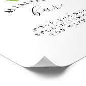 Blumengarten "Mimosa Bar" Brautparty Zeichen Poster (Ecke)