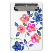 Blumengarten Mini Klemmbrett (Vorderseite)