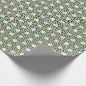 Blumengarten mit farbiger Geometrie Geschenkpapier (Ecke)