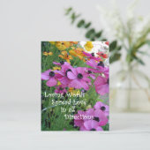 Blumengarten mit Inspiration Postkarte (Stehend Vorderseite)