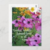 Blumengarten mit Inspiration Postkarte (Vorne/Hinten)