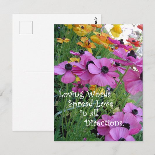 Blumengarten mit Inspiration Postkarte (Vorne/Hinten)