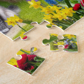 Blumengarten mit Katzen / Katzenrübe Puzzle (Seite)