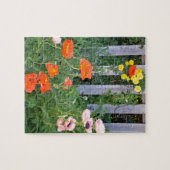 Blumengarten mit Mohnblumen Puzzle (Horizontal)