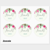 Blumengarten mit Schmetterlingsfreunden für immer Runder Aufkleber (Blatt)