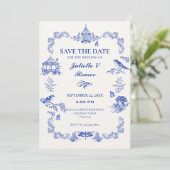 Blumengarten mit Tieren Save The Date (Stehend Vorderseite)