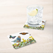 Blumengarten mit Tulips und Daisis Rechteckiger Pappuntersetzer (Vor Ort)