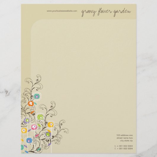 Blumengarten mit weißer Blume Briefbogen (Vorderseite)