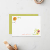 Blumengarten Mitteilungskarten (Vorderseite/Rückseite Beispiel)