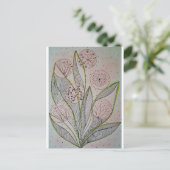 Blumengarten Mixed Media Postkarte (Stehend Vorderseite)