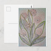Blumengarten Mixed Media Postkarte (Vorne/Hinten)