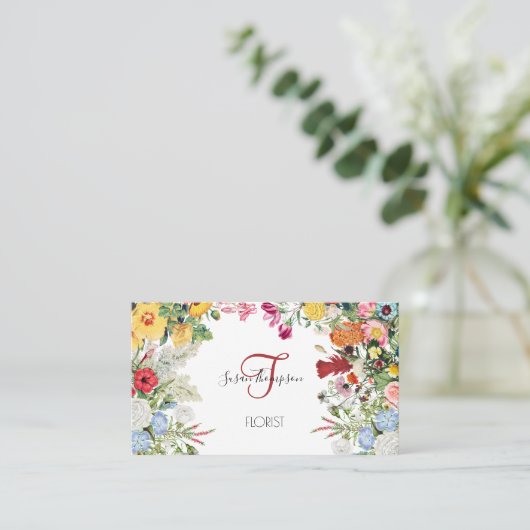 Blumengarten Moderne Minimalistische Social Media Visitenkarte (Stehend Vorderseite)