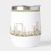 Blumengarten-Monogramm-Wasserflasche (Links)