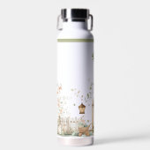 Blumengarten-Monogramm-Wasserflasche Trinkflasche (Vorne)
