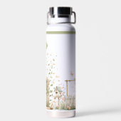 Blumengarten-Monogramm-Wasserflasche Trinkflasche (Rückseite)
