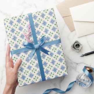 Blumengarten-Motiv Geschenkpapier