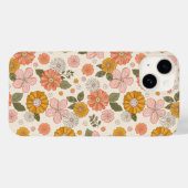 Blumengarten-Muster in Rosa und Orange Case-Mate iPhone Hülle (Rückseite (Horizontal))