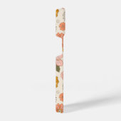 Blumengarten-Muster in Rosa und Orange iPhone Hülle (Rechte Seite)