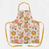 Blumengarten-Muster in Rosa und Orange Schürze (Vorderseite)