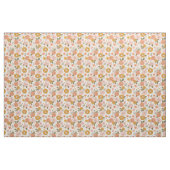 Blumengarten-Muster in Rosa und Orange Stoff (Fat Quarter (45,7 x 55,9 cm))