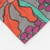 Blumengarten Nachtszene Fleecedecke (Ecke)