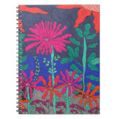 Blumengarten Nachtszene Notizblock (Vorderseite)