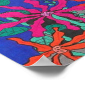 Blumengarten Nachtszene Poster (Ecke)