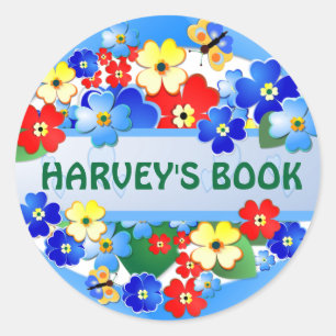 Blumengarten ~ Name Aufkleber