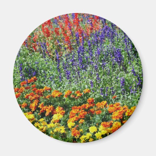Blumengarten Natur Kunstmalerei  Magnet (Vorne)