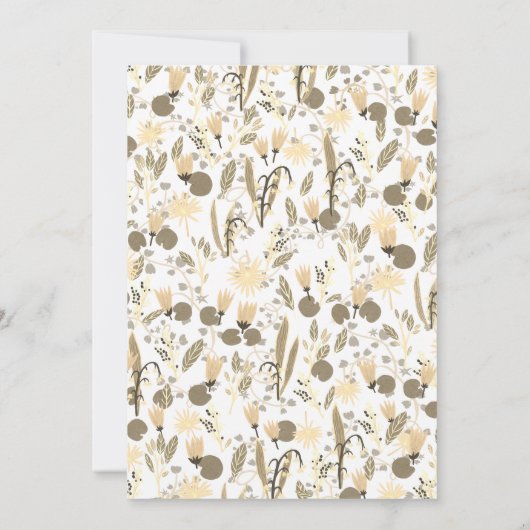 Blumengarten Neutrals Custom HoUSEWARMING PARTY Einladung (Rückseite)